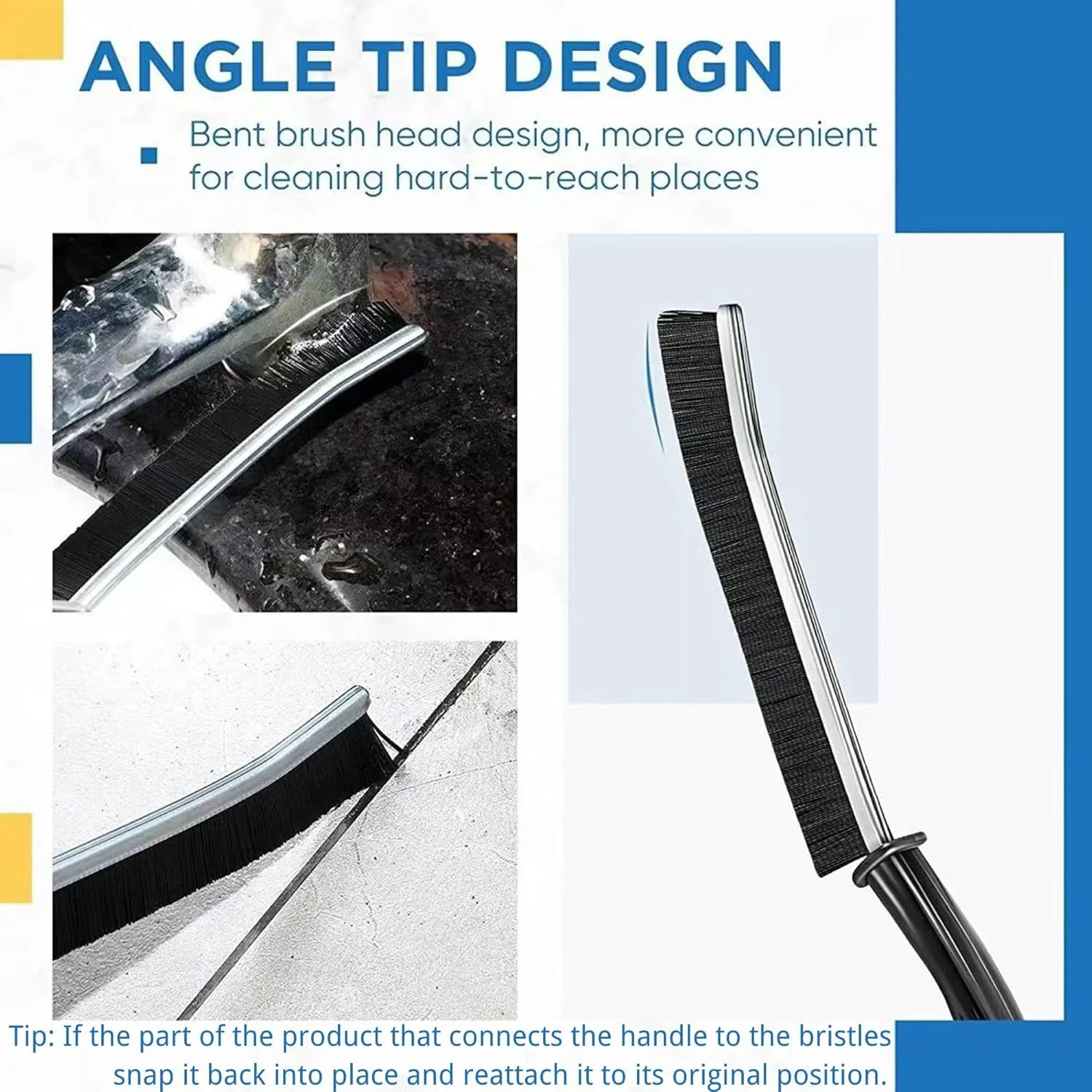 5 PCS Deep Crevice Cleaning Brush, for Window Tracks, Keyboard, Car. 24cm, Multi-Surface Home Tool