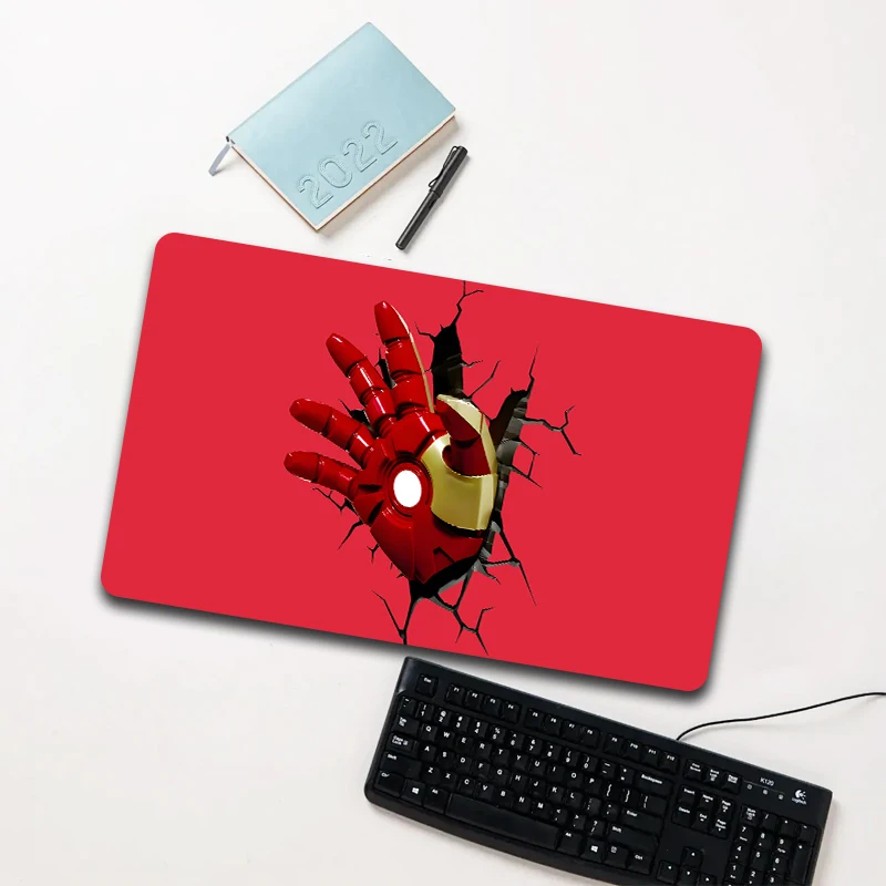 

Marvel Iron Man Fist Break Wall Mouse Pad Large Non-slip Waterproof Desk Mat for Computer Laptop