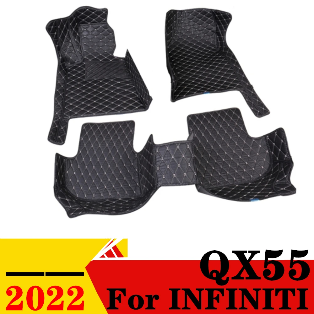 

Автомобильные коврики для Infiniti QX55 2022, подходят для передних и задних напольных покрытий, автомобильные накладки на ножки, ковер, аксессуары для интерьера