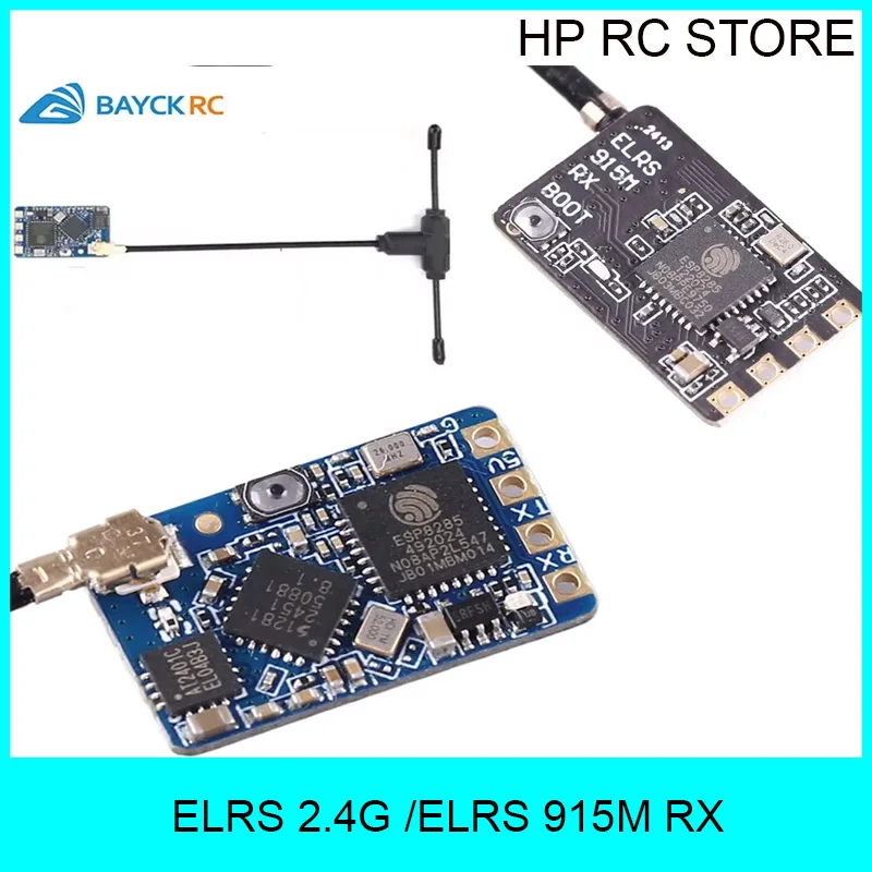 

BAYCK ELRS 915MHz / 2.4GHz NANO ExpressLRS Receiver with T type Antenna Support Wifi upgrade For RC FPV Drone