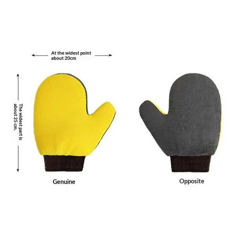 Car Detailing Microfiber Wash Glove Clay Bar Coral Fleece Mitt for Stain Removal and Smooth Polishing Versatile Cleaning view 6