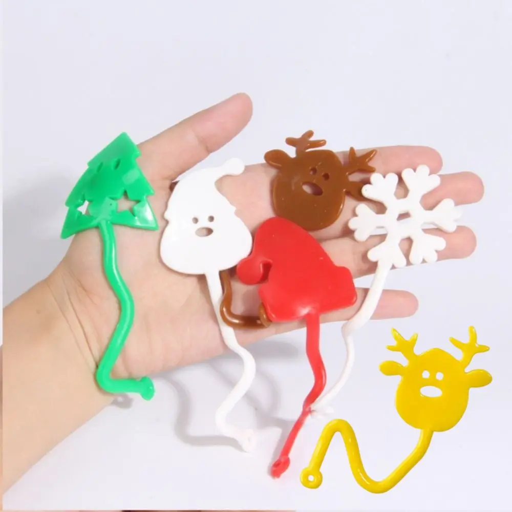 

12pcs Christmas Party Favors Sticky Hands Reindeer Snowman Snowflake Stretchy Sticky Toys Santa Claus Birthday Party Supplies