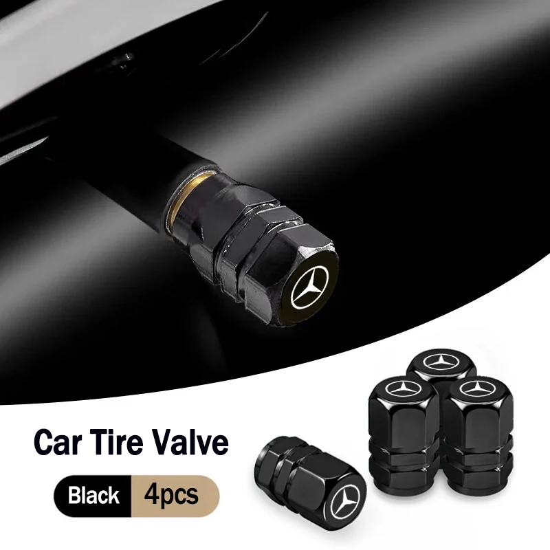 Car Wheel Tire Valve Caps Tyre Stem Covers Airdust Waterproof For Mercedes Benz AMG W203 W206 W220 W205 W211 W212 W201 W210 W108