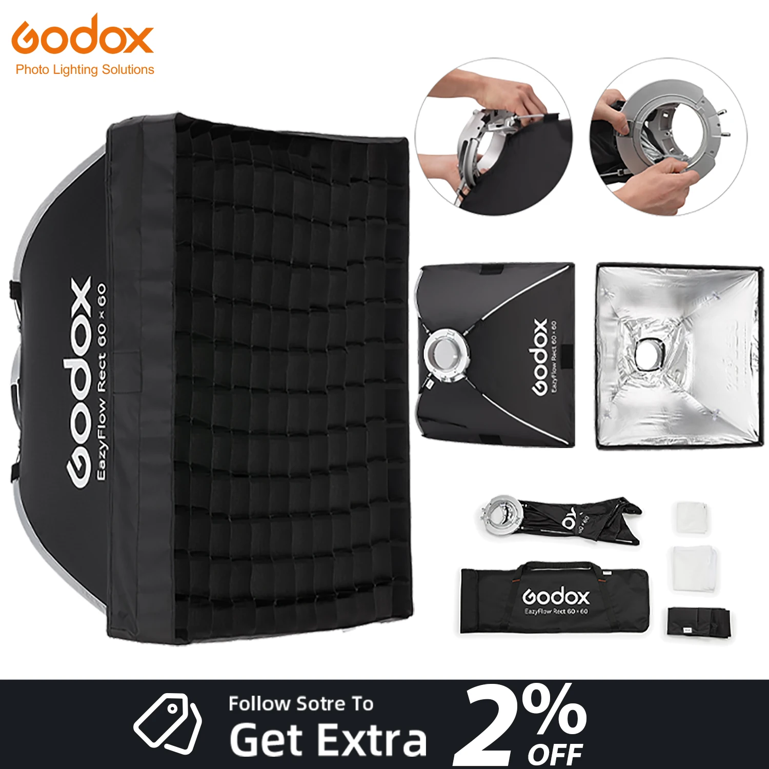 godox-eazyflow-40x40cm-60x60cm-90x90cm-softbox-rettangolare-con-attacco-bowens-montaggio-rapido-scatola-luminosa-quadrata-con-attacco-intercambiabile