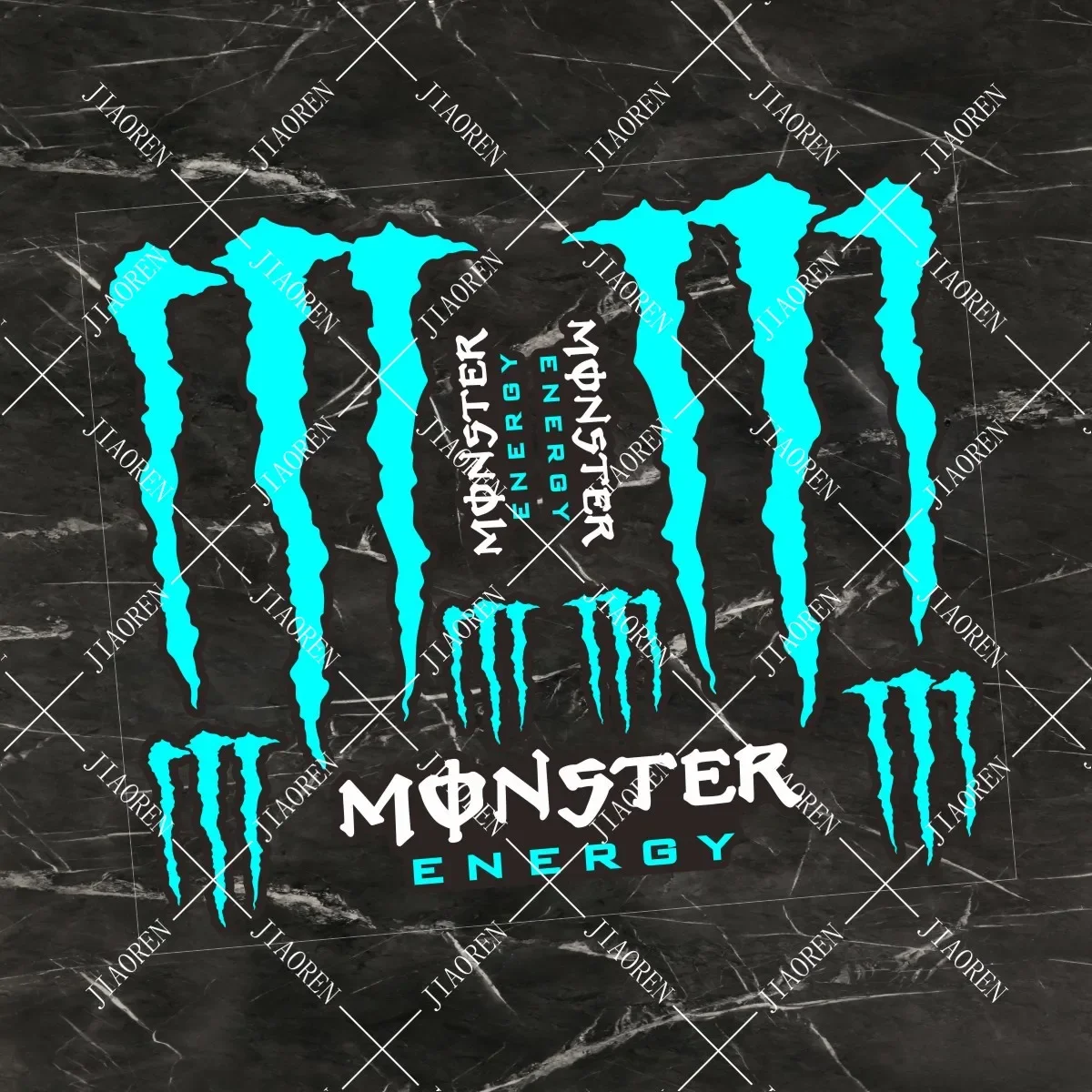 Halloween Monster Energy Adesivos Kit de decalque de capacete emblema de tanque de motocicleta