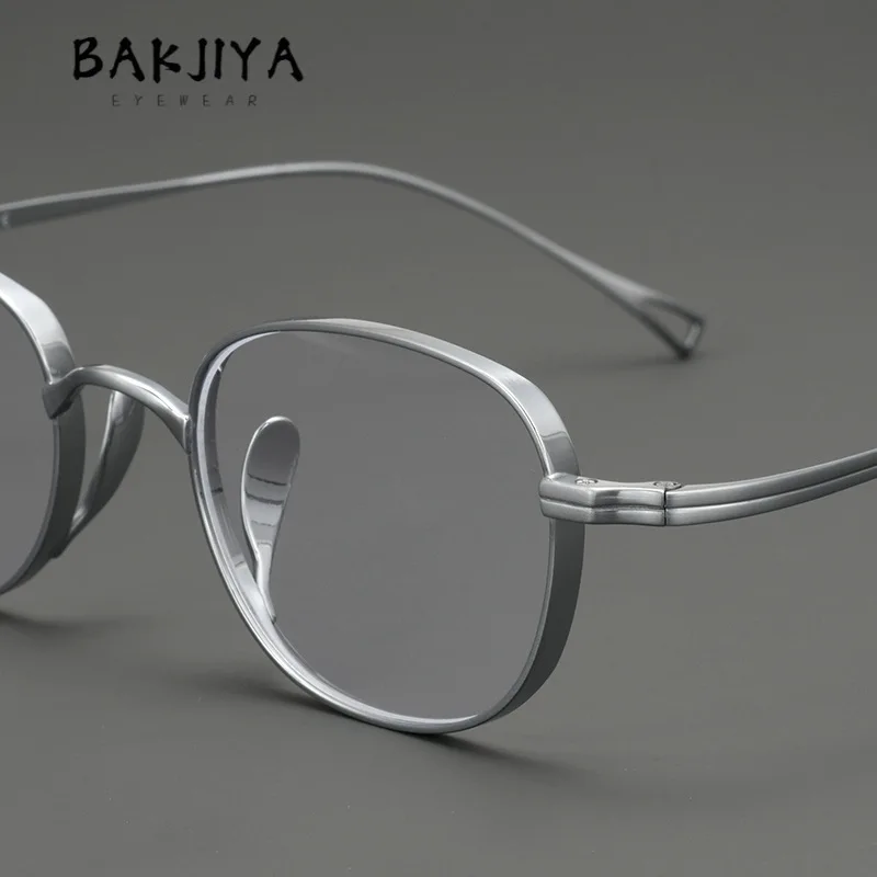 

Japanese Retro Oval Pure Titanium Glasses Frame Women Men New Vintage Wide Rim Thickened Optical Prescription Eyeglasses Frames