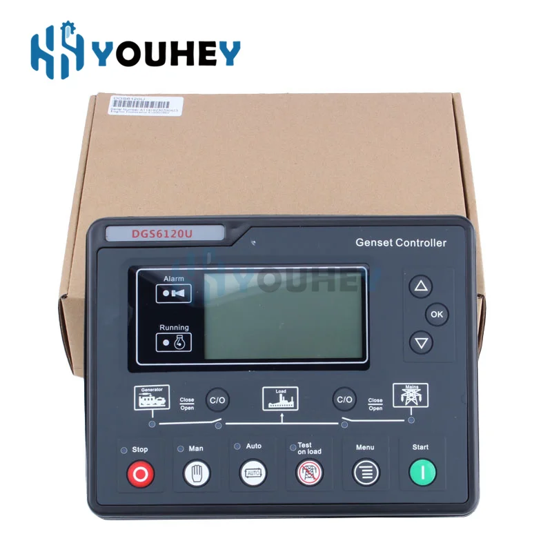 Imagem -05 - Painel do Módulo de Controle Auto Start And Stop Controlador do Gerador Substitua Smartgen Hgm6120u Hgm6110u 6110u