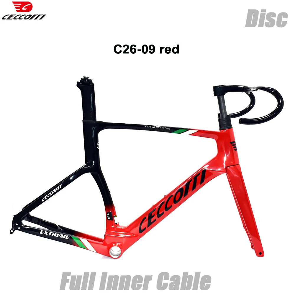 

CECCOTTI T1000 Full Carbon Frame Full Hidden Cable Bicycle Frameset Disc Brake Road Bike Frame