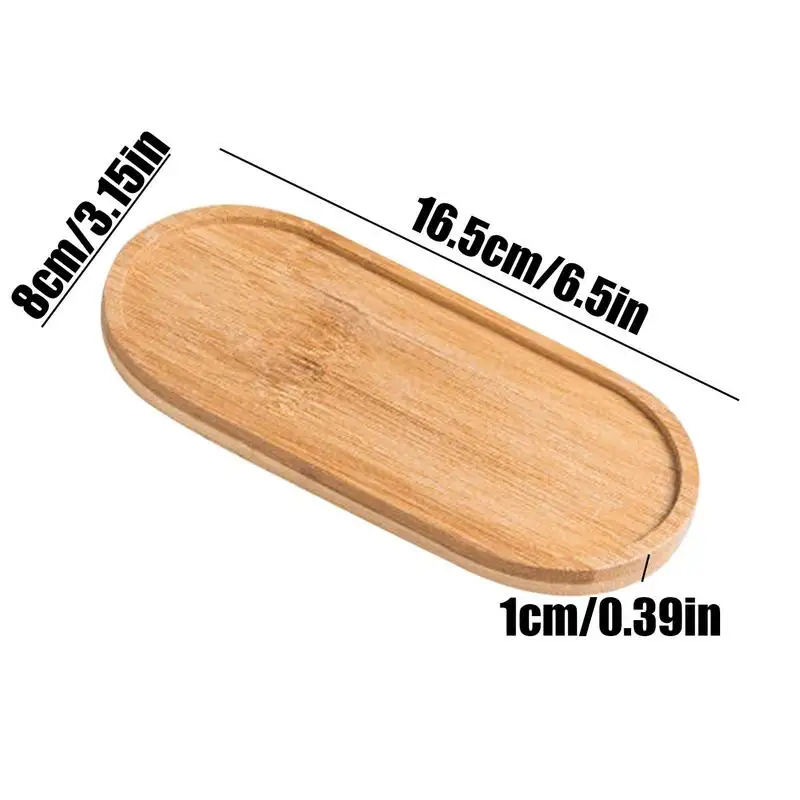 Bamboo Wooden Tray Jewelry Tray Oval Rectangle Shampoo Body Wash Conditioner Bottle Vintage Food Tray Kitchen Accessories