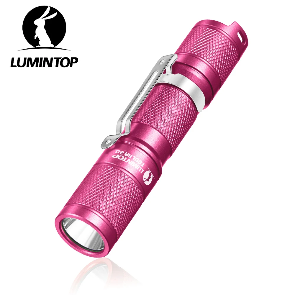 EDC Powerful LED Flashlight Waterproof Pink Outdoor Lighting High Power Camping Torch 14500/AA Light 650 Lumens TOOL AA