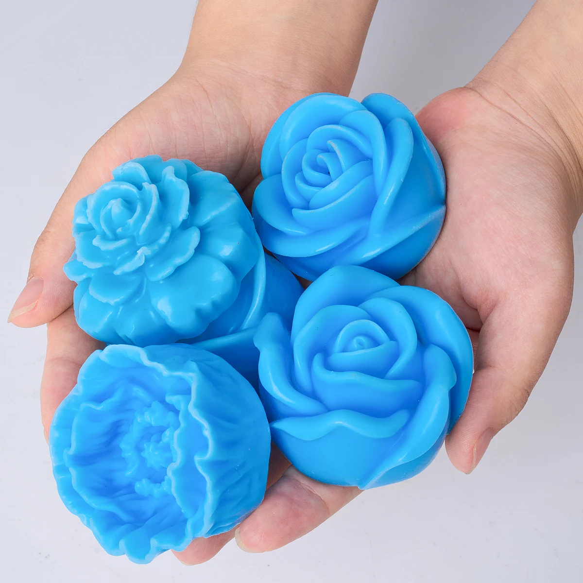 3D Full Series Flower Silicone Candle Mold Handmade Soap Plaster Resin DIY Chocolate Baking Making Molds Home Decor Craft Gifts