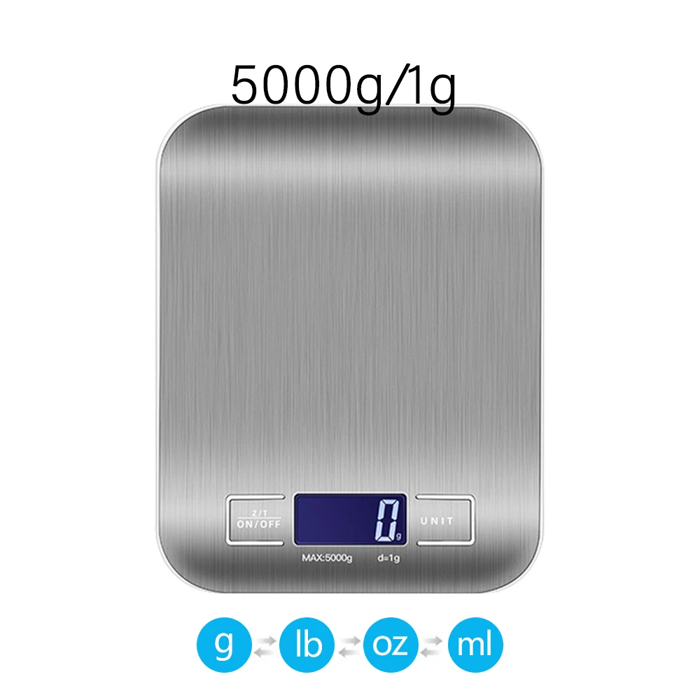 5kg/1g Portable Electronic Digital Kitchen Scale LCD High Precision Scales Food Coffee Balance Measuring Weight Baking Scale