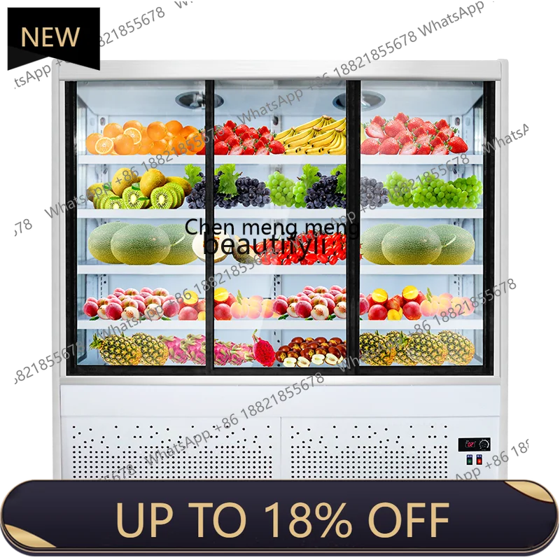 

New arrive Vegetable Fresh Cabinet Commercial Vertical Freezer Flower Display Cabinet Refrigerated Beverage Wind Screen Counter