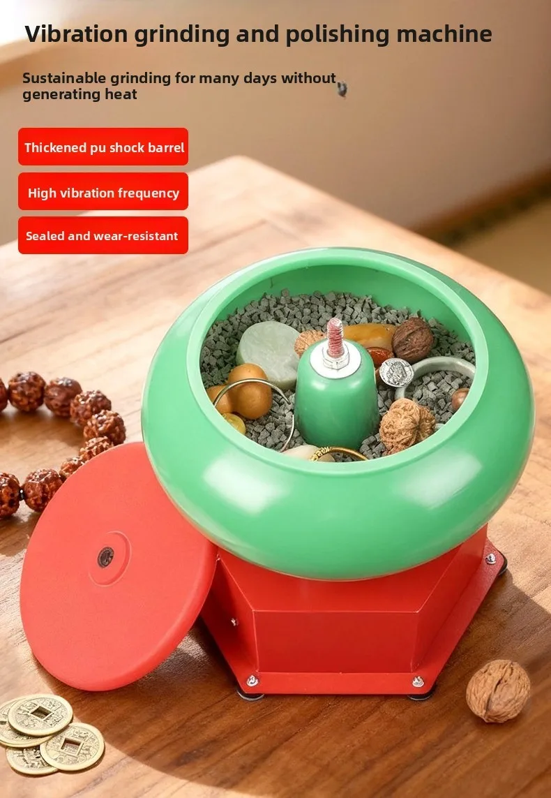 10-Inch Vibratory Polishing Machine Jewelry, Jade, and Metal Polishing Equipment