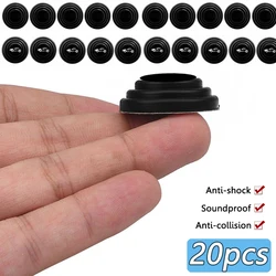 20 pezzi porta auto in silicone anti shock pad bagagliaio universale isolamento acustico ispessimento cuscino adesivi guarnizioni antigraffio