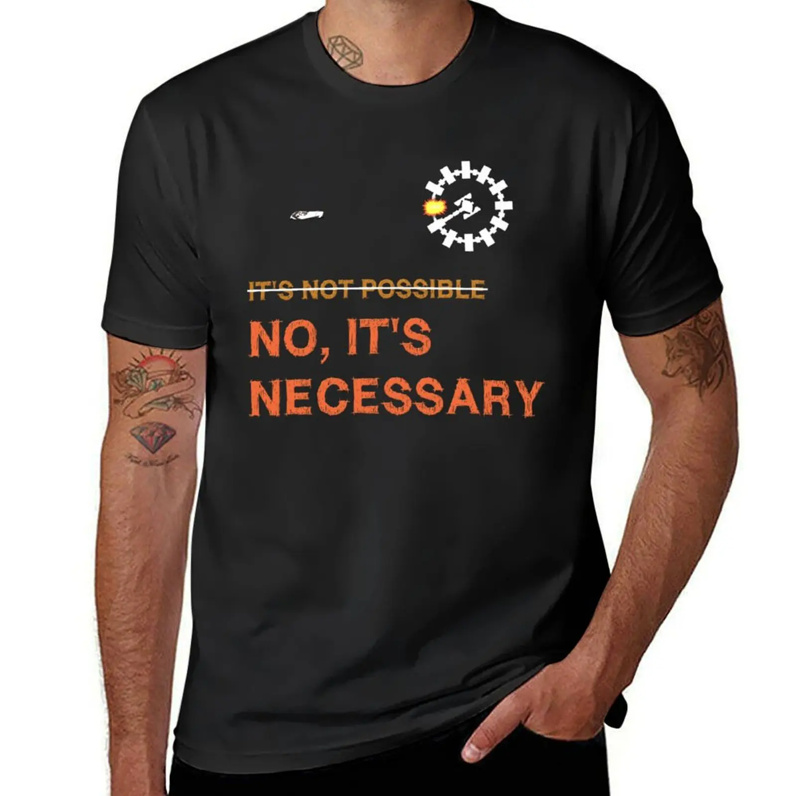 Interstellar Docking It's Necessary T-Shirt tops graphics fitted t shirts for men