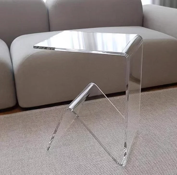 Transparent Acrylic C-Shaped Side  Coffee Tables Luxury Living Room Center Table Nordic Sofa Side  Bedside Table