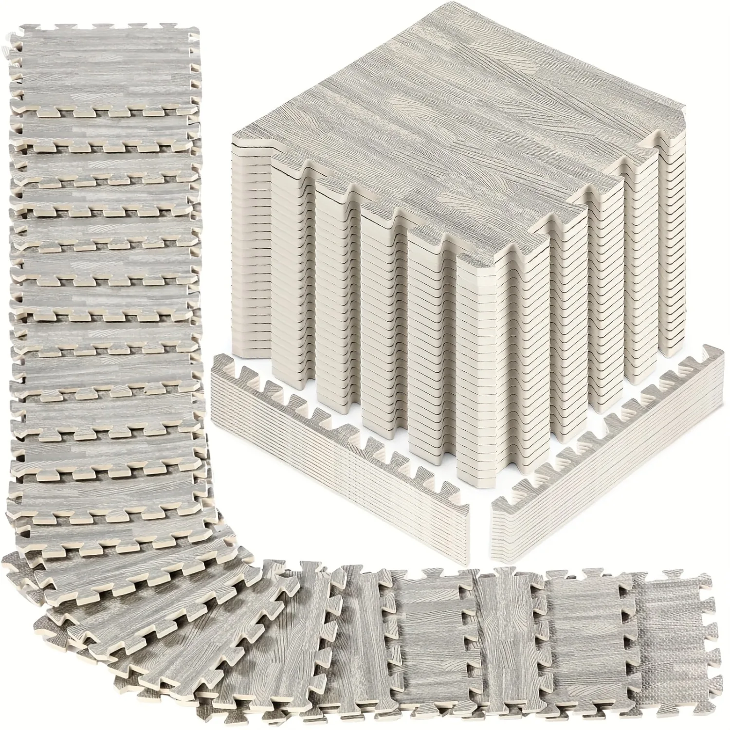 

16-компонентный коврик для фитнеса под дерево, амортизирующий и противоскользящий коврик для пола, коврик для йоги, домашний декор, блокирующий коврик