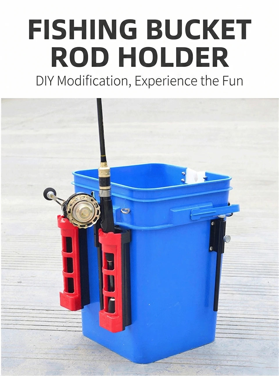 Angelrutenhalter für Tackle Box – tragbarer Rutenständer mit Befestigungsklemme für Bass-/Kajakangeln, Raft-/Karpfenangeln – Detail 7