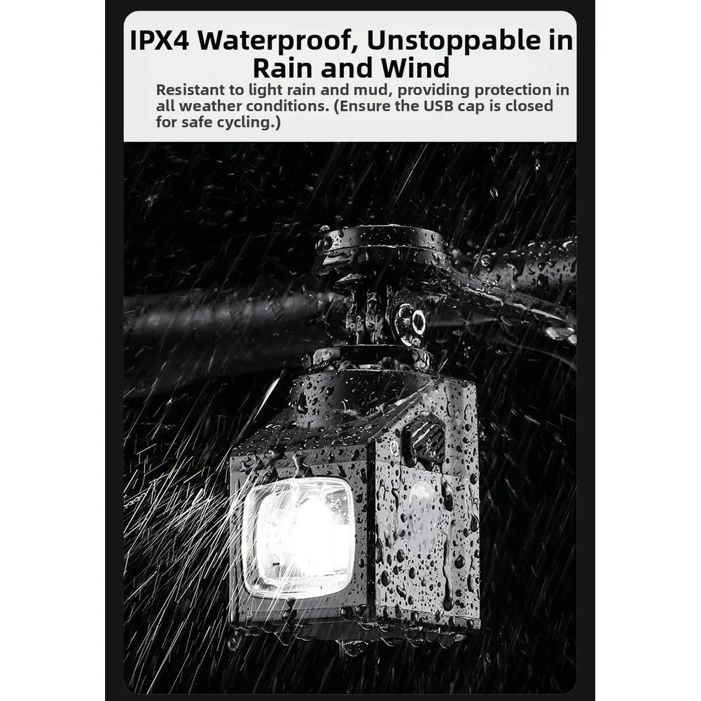 

Bike Light 1600 Lumens with Wireless Remote Control USB C Fast Charging Cut Off Beam IPX4 Waterproof for Night Cycling Safety