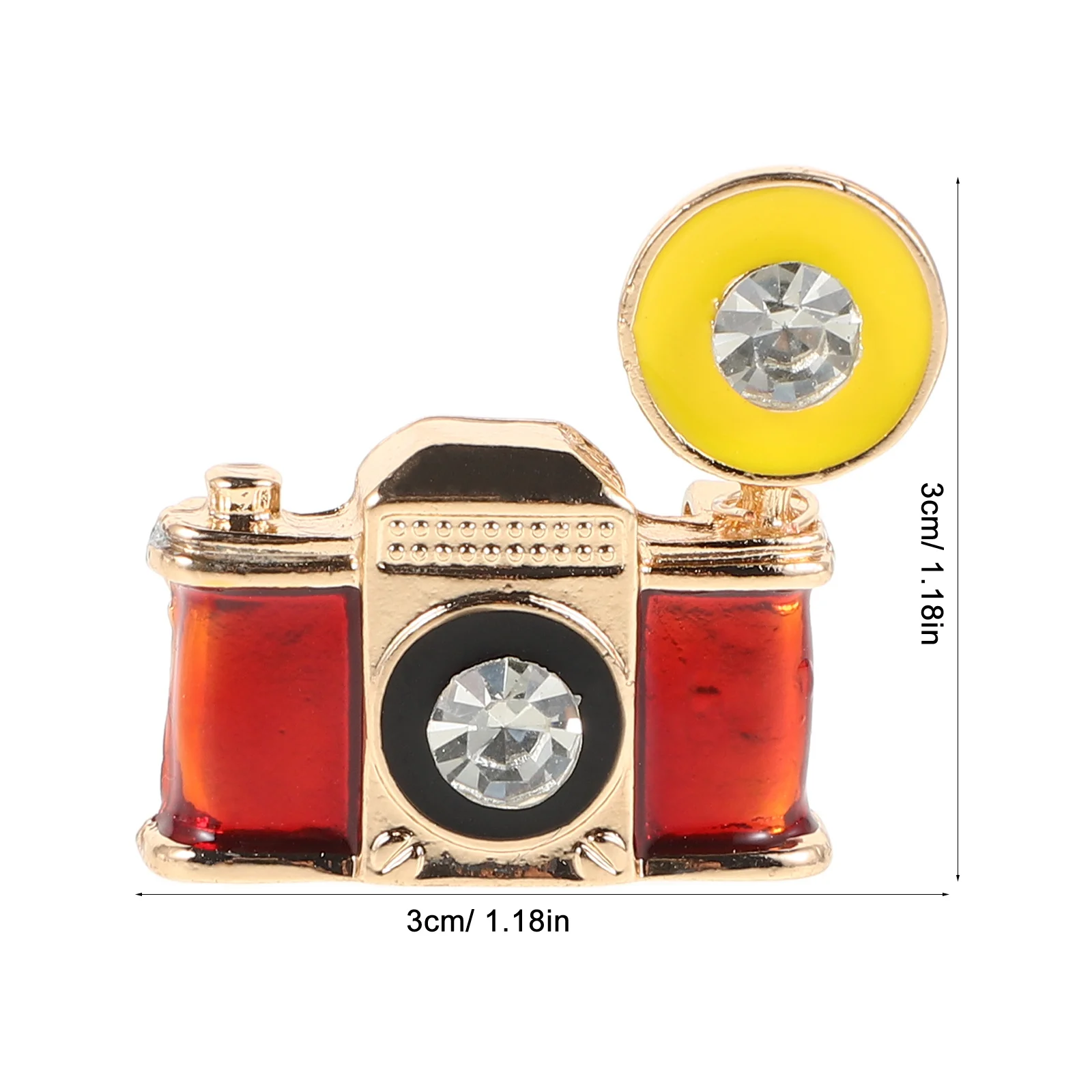 الرجعية كاميرا بروش دبوس المينا حجر الراين تصميم عشاق التصوير شارة التلبيب ملحق هدية للرجال النساء مثالية ل