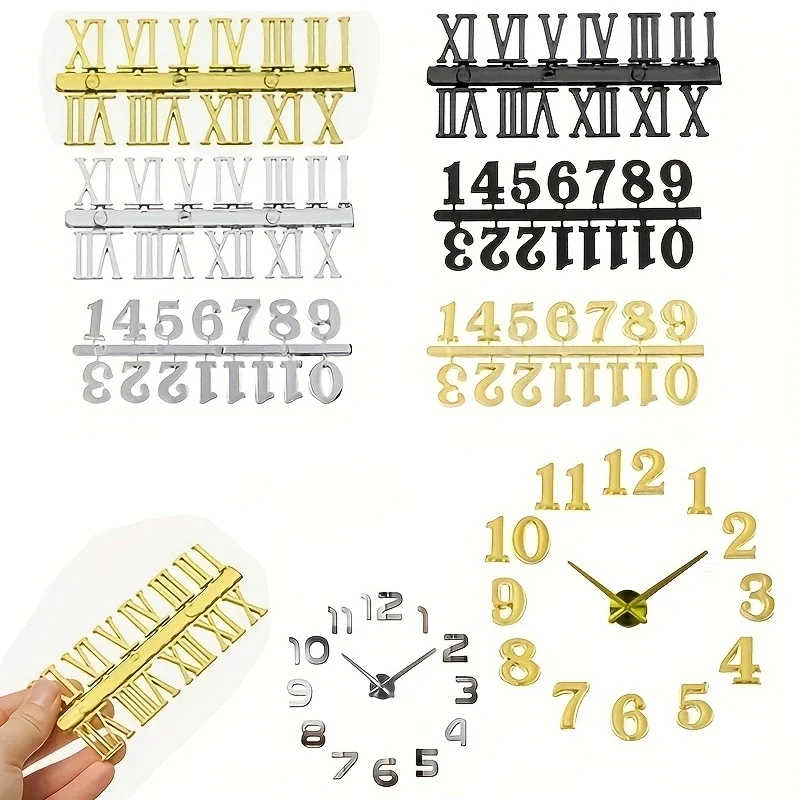 Clock Number Accessories Quartz Clock Parts Repair Tools Roman Numerals Arabic Numerals Handmade Materials Replacement Gadgets