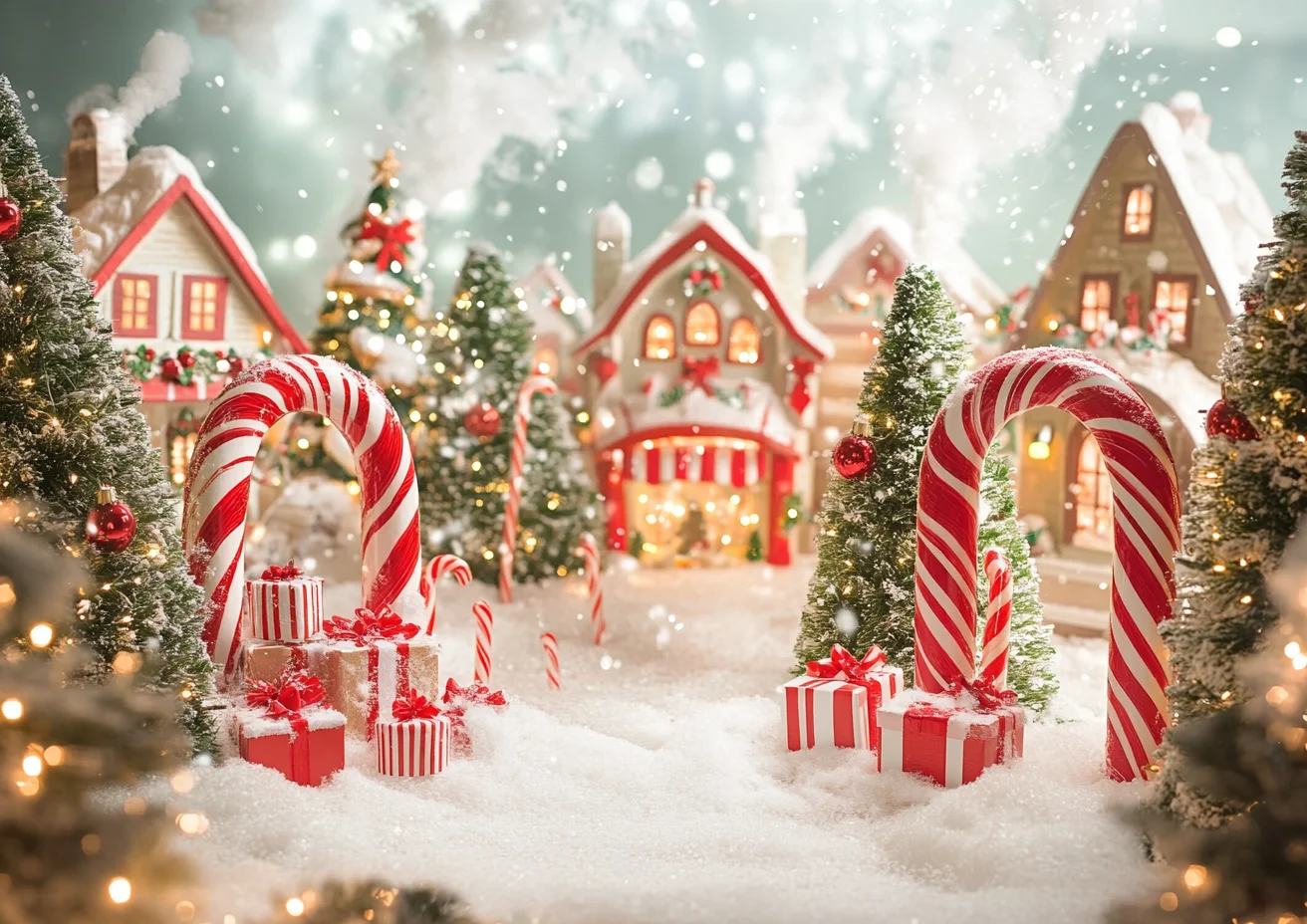 겨울 크리스마스 사진 배경 크리스마스 트리 엘크 눈송이 크리스마스 선물 실내 장식 배너 어린이 초상화 배경