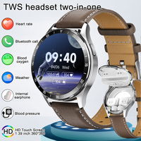 For HUAWEI 2024 X10 New 2 in 1 Smart Watch With Earbuds Smartwatch TWS Bluetooth Earphone Heart Rate Health Monitor Sports Clock