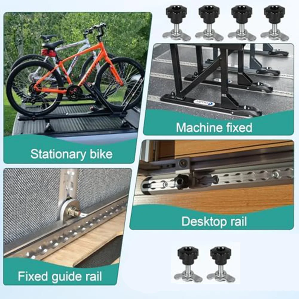 Camping Setup Rail End Fittings Anti-slip Screw Connectors Galvanized Steel Connectors Aviation Rail Connectors Cargo Safety