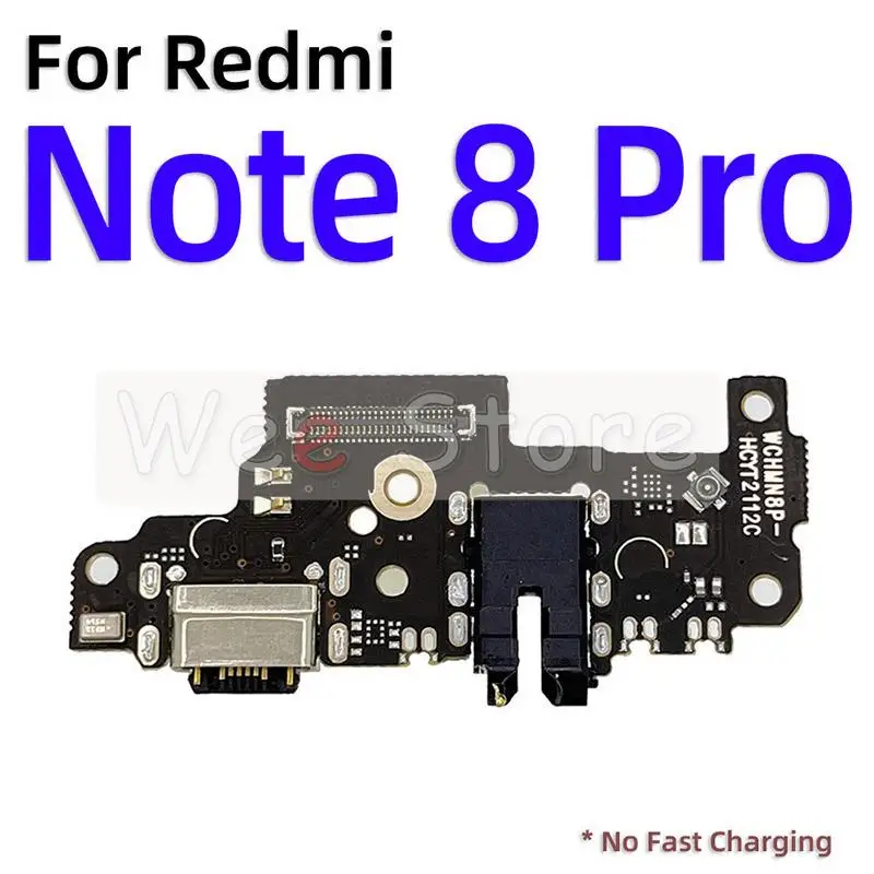 AiinAnt Dock USB Charger Connector Mic Board Fast Charging Port Flex Cable For Xiaomi Redmi Note 8 8A 8T Pro Plus Spare Parts