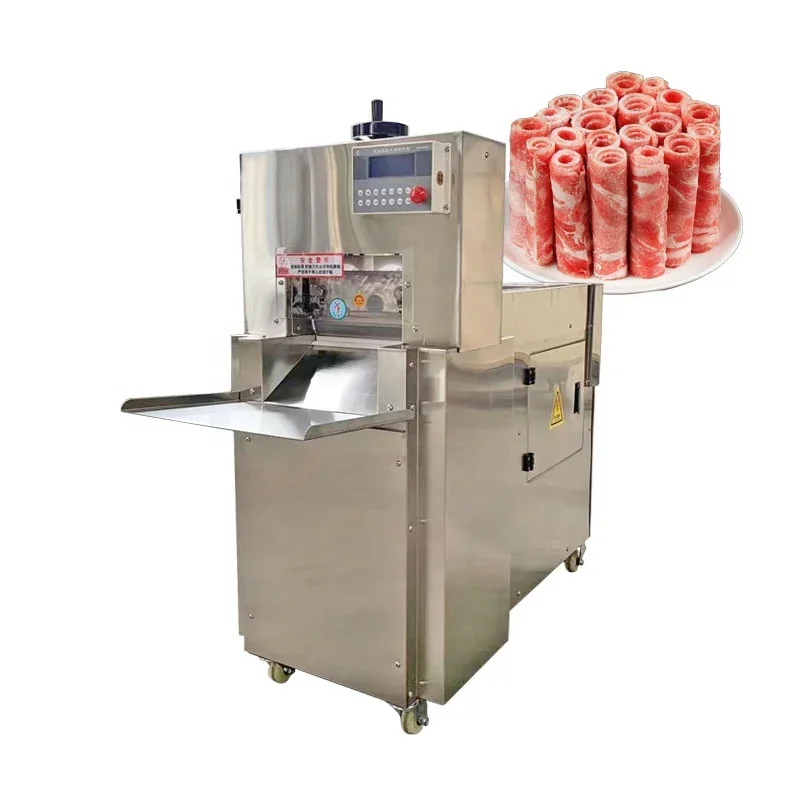 

Hot Pot Streaky Pork Beef Mutton Lamb Roll Slicer Machine For Frozen Meat And Bacon