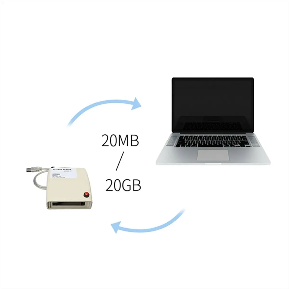 TCE USB 2.0 to 68 Pin PCMCIA Flash Disk Memory Card Reader Adapter Converter for