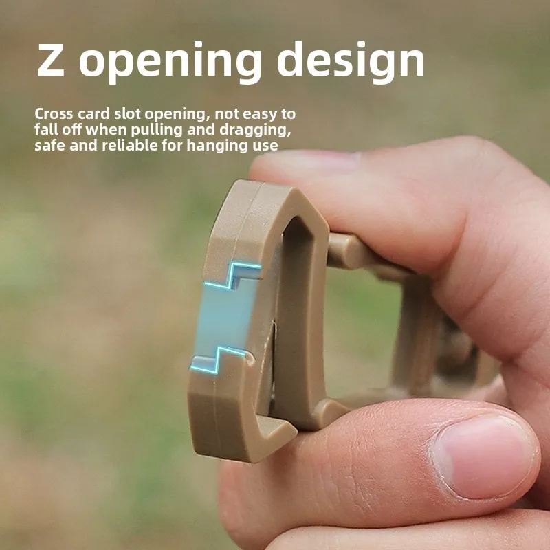 4 قطعة/الحزمة التخييم في الهواء الطلق المشي لمسافات طويلة المحمولة قفاز بلاستيكي كليب حلقات تسلق بلاستيكية التكتيكية #3