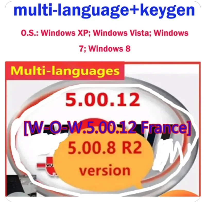 

Горячее программное обеспечение для диагностики WOW V5.00.12 WOW 5.00.8 R2 с Kengen For Tcs, многодиагностическое автомобильное программное обеспечение, ремонт данных