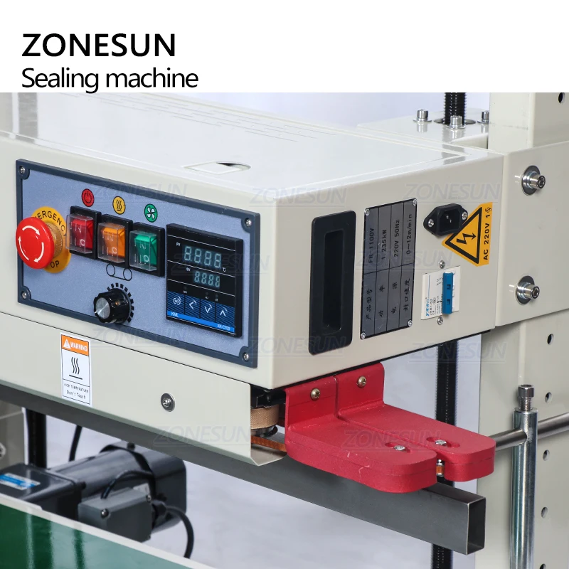 Semi-automatic Vertical Continuous Snacks Cookie Food Pouch Plastic Bag Induction Heat Packing Side Sealing Machine