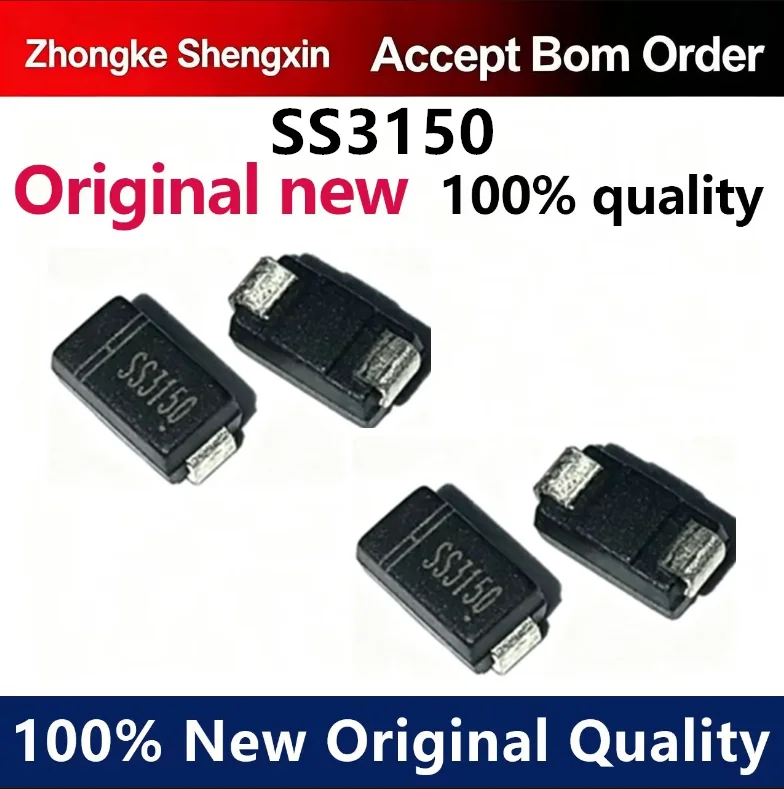(5pcs-10pcs)SS3150 SMA SS315 DO-214AC 3A 150V Schottky diode SR3150