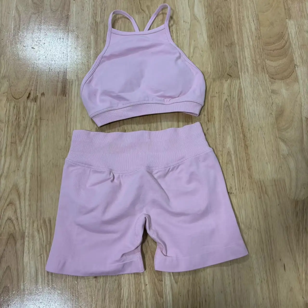 

DF-2Pcs Women Summer Solid Color Cross Back Sports Bra Sexy Backless Cross Strap with Chest Cushion Bra Vest Gym Yoga Sports Top