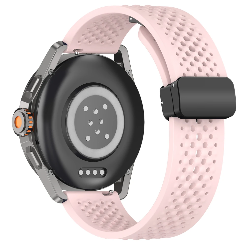 Cinturino in silicone da 22 mm per Redmi watch 5 Active / Lite Band Cave style sportivo cinturino con fibbia pieghevole traspirante magnetica