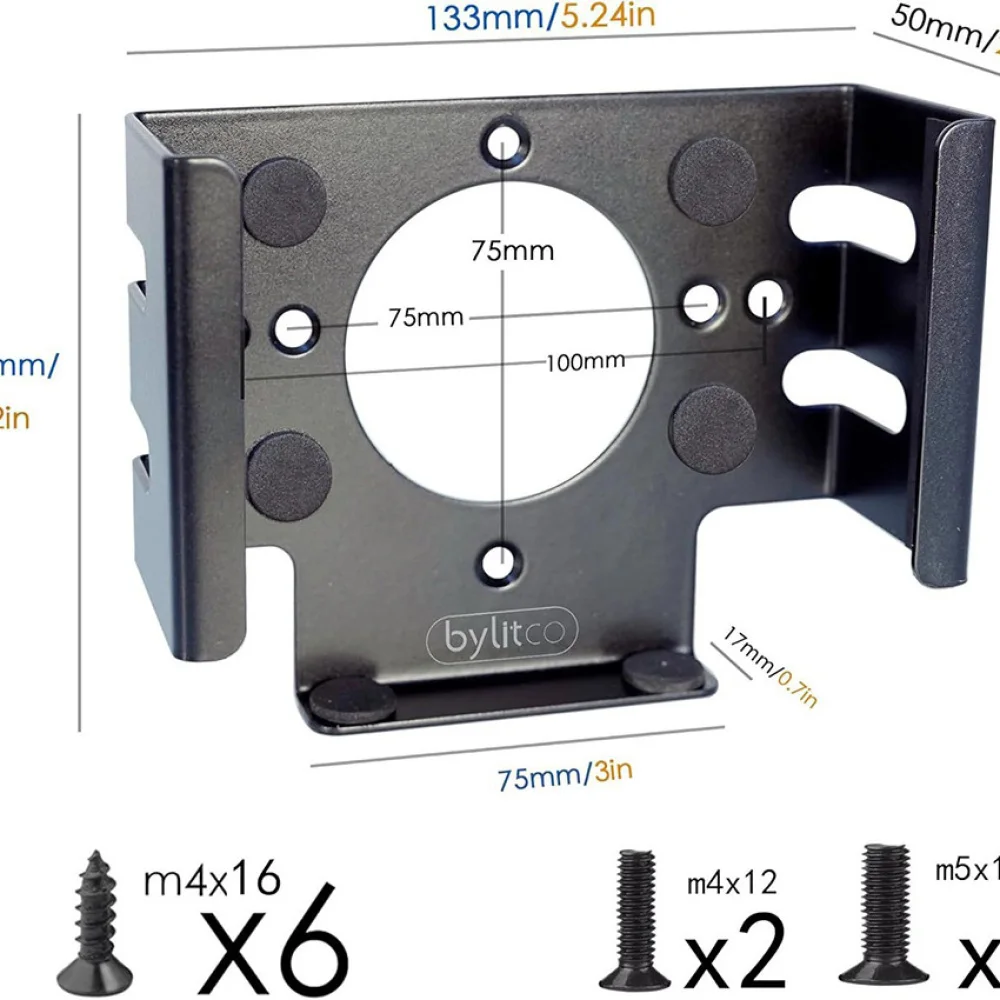 Metal Mounting Bracket Cooling Fan Holder Heatsink Fixing Parts Under Table Behind the Monitor for Mac Mini M4/M4 Pro