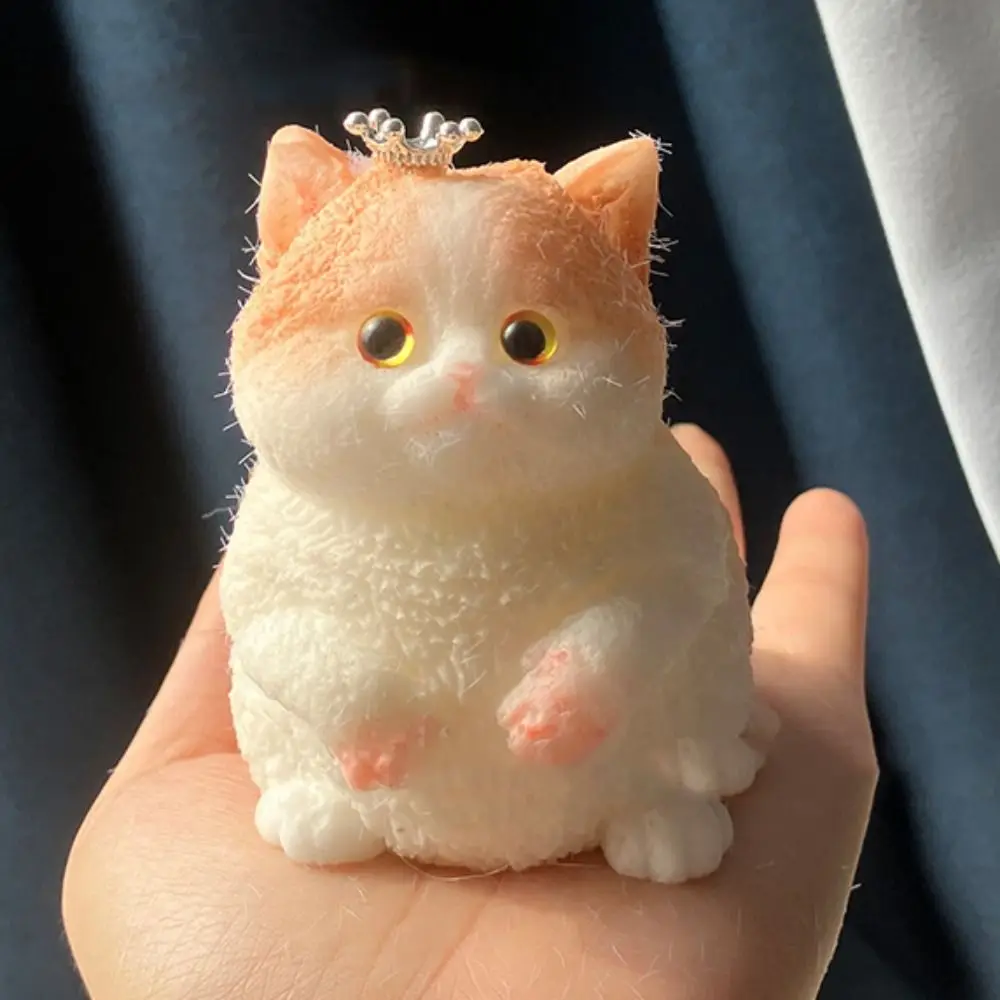 Slow Rebound Big Cat Doll Squeeze Toy Animal Colorful Simulation Cat Squeeze Toys Mini Cartoon Cat Fidget Toy Office