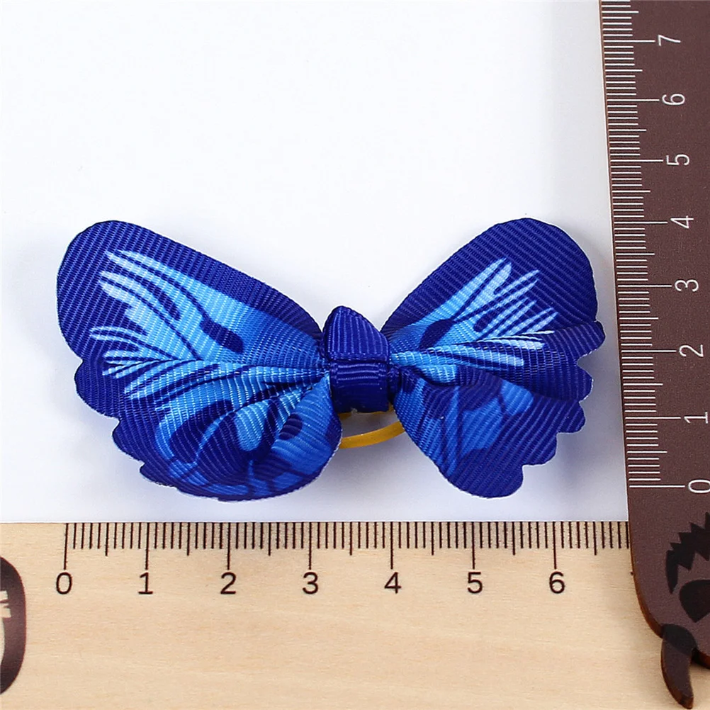 

20Pcs Pets Hair Bows Soft Elastic Assorted Color Hair Bands for Dogs Cats Topknot Grooming Kit Topknot Cat Grooming Kit