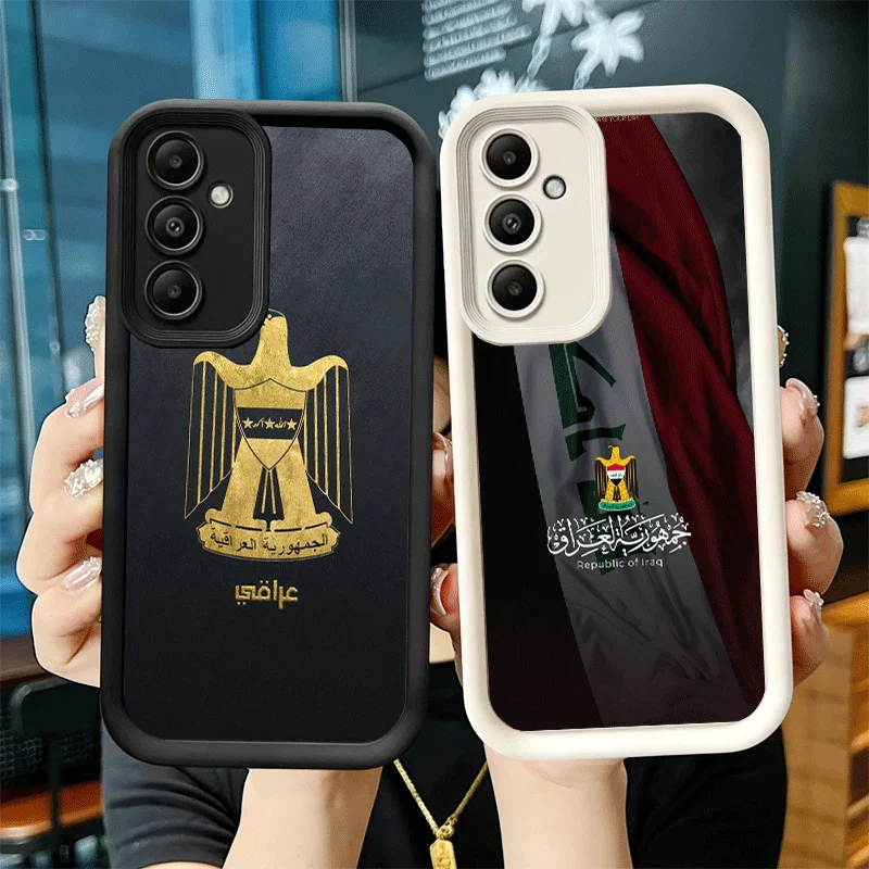 Phone Case for Samsung Galaxy A17 A16 A15 A14 A13 Iraqi Flag Mark A56 A36 A26 A55 A35 A25 A54 A34 A24 A53 A33 A23 A07 A06