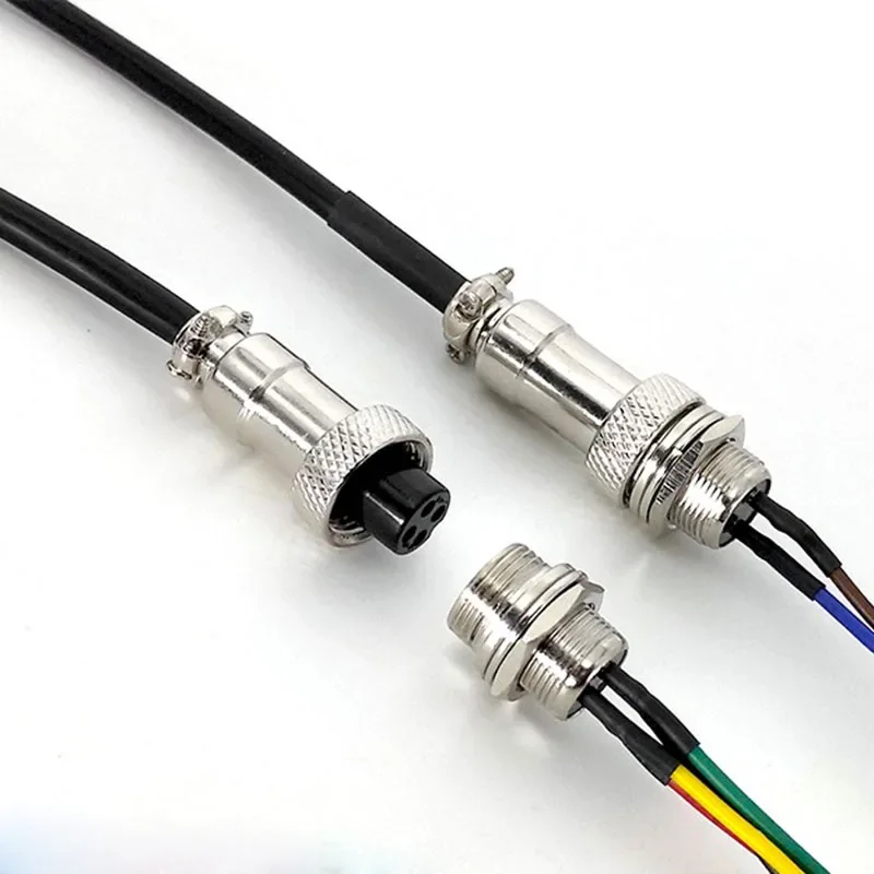 GX12 Aviation Plug Connection Cable M12 Male Female Connector 5A 2 3 4 5 6 7 Pin Extension Cable Welding Processing Cord