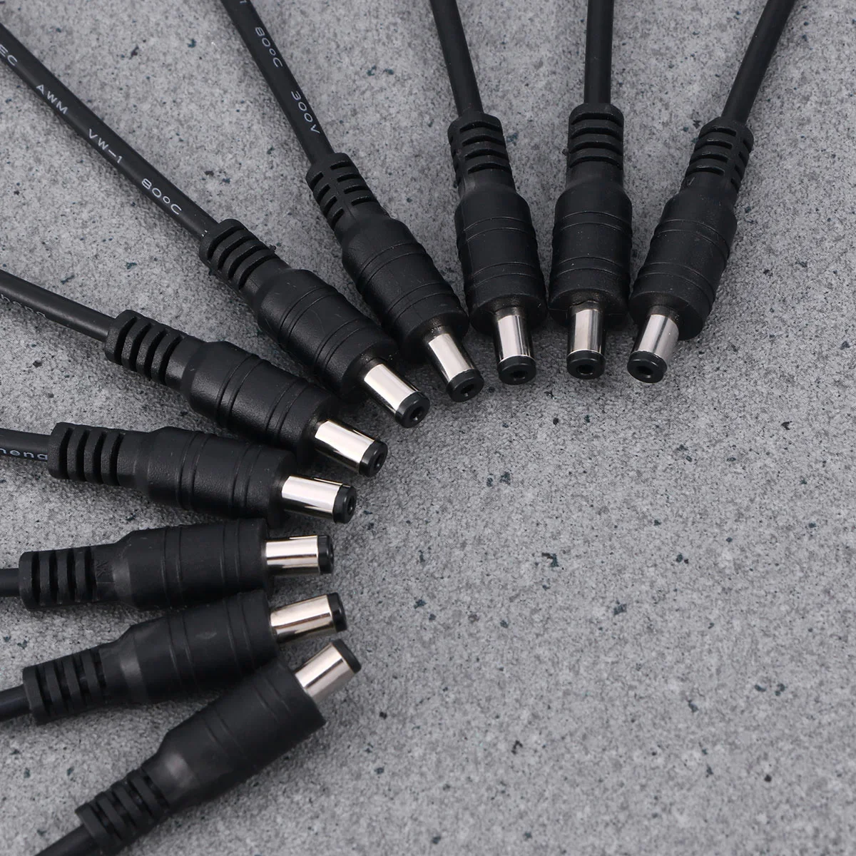 

10 PCS DC Male Adapter Cable Jack Connector 12v Connectors Pigtail Power Supply