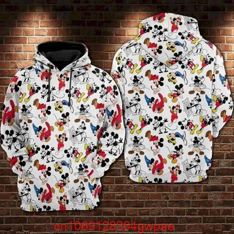 Mickey Mouse 3d Hoodie Men Women Fashion Sweatshirt Hoodie Disney 3d Hoodie Casual Harajuku Streetwear Mickey Zipper Hoodie