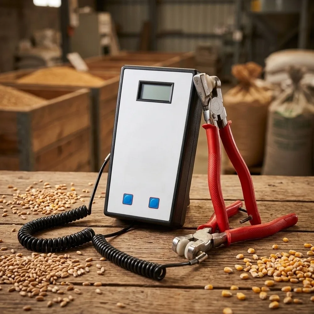 Digital Moisture Meter with For QLY-TA Clamp Interface for Corn Soybeans Rapeseed Milled Rice Japonica Indica Rice Control