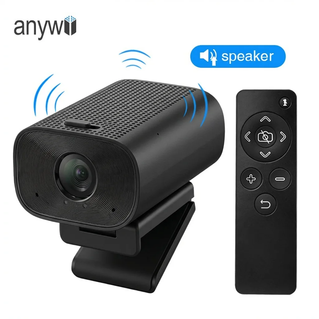 4K 60fps All In 1 Remote Control USB Webcam With Loudspeaker For Online Teaching Video Conference Live Boardcast Camera