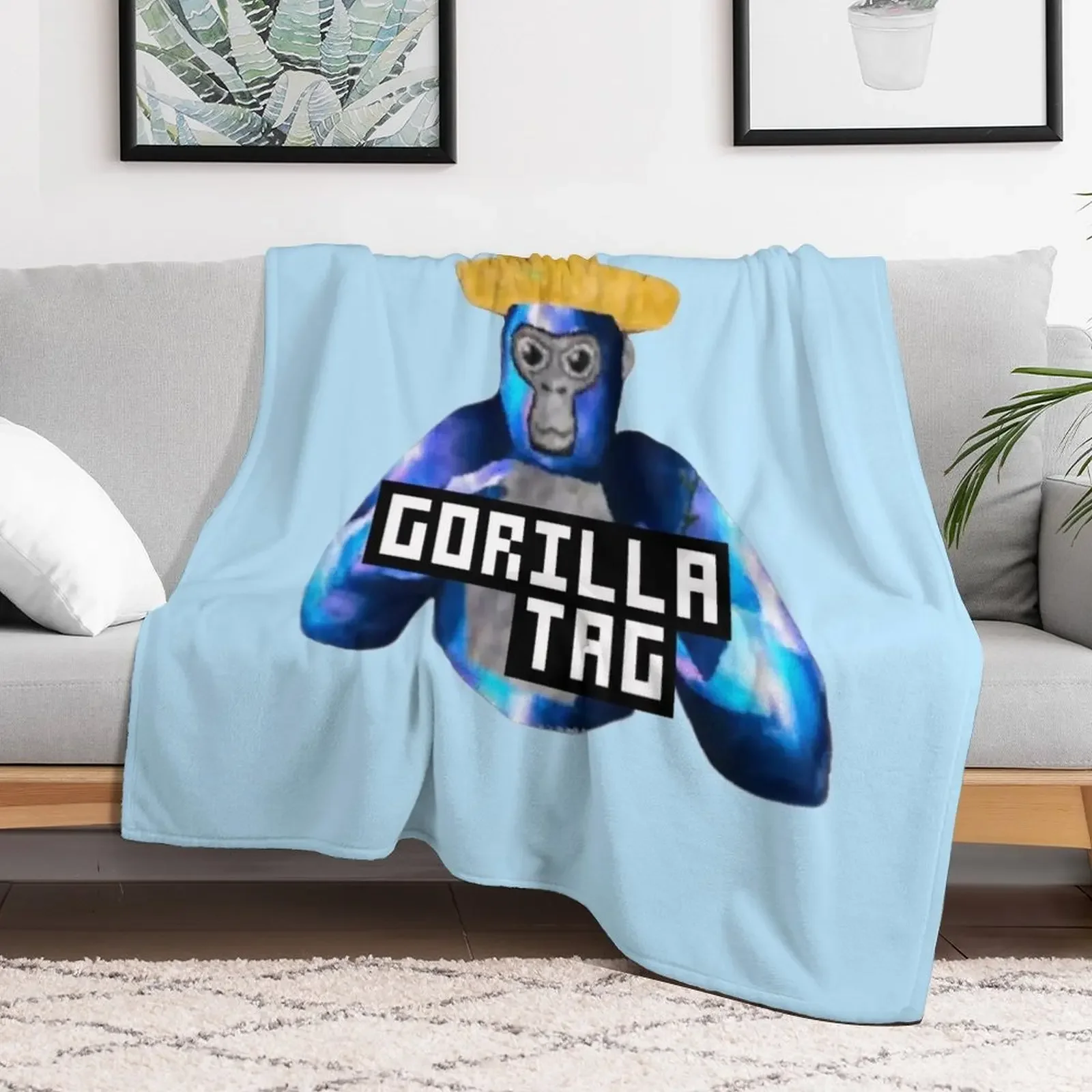 Gorilla Tag Yellow Hat Gorilla Tag Merch Men Women Shirt Boy Girl Young Shirt Hoodie Long Sleeve Sweatshirt Throw Blanket