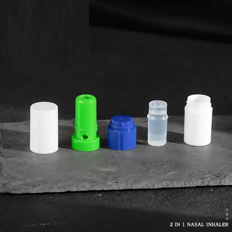 Nasal Inhaler Blank Sticks 10pcs 2 In 1 DIY Refillable Aromatherapy Essential Oil Wellness Health Care Beauty Tools Kit