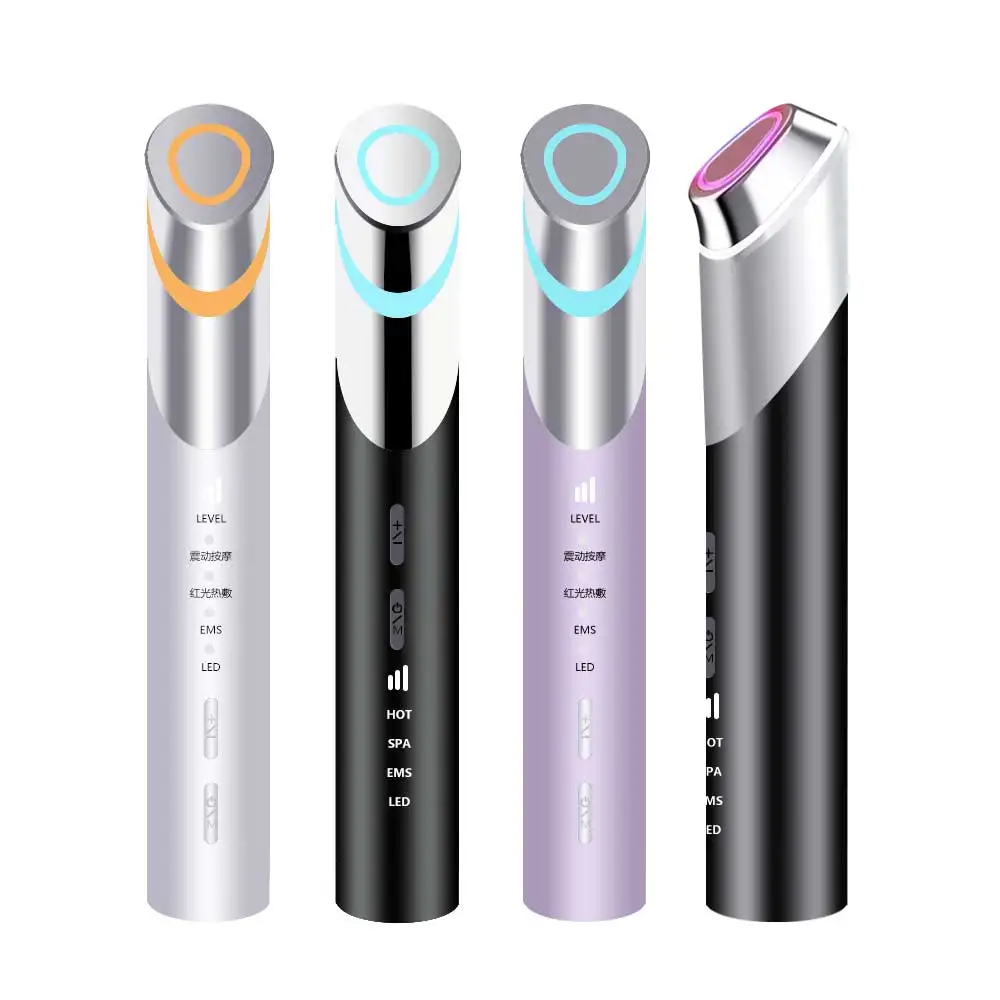 Microcurrent Heated Facial Neck Eye Massager Stick Dark Circles Relief Skin Tightening Beauty Tool